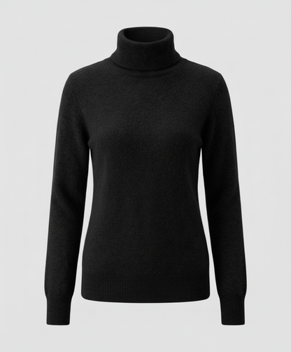 Weiche Damen Cashmere Rollkragen Pullover