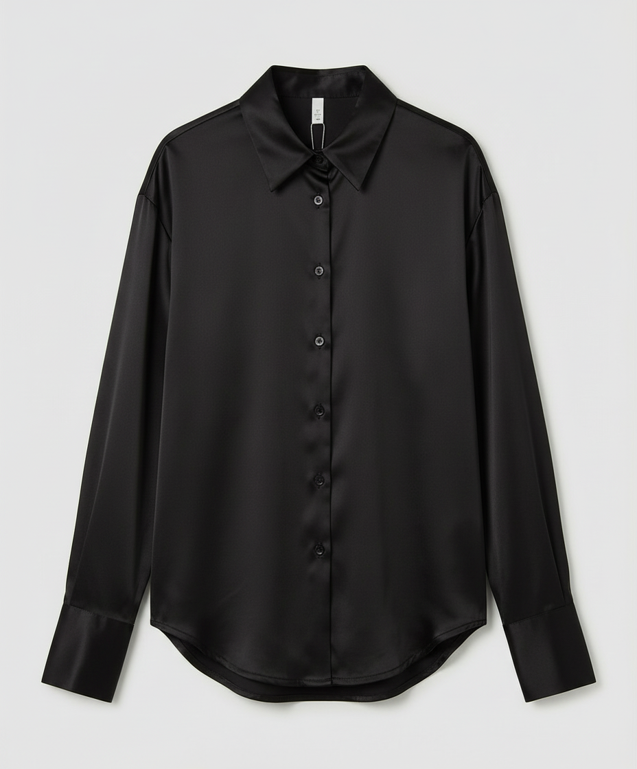 Damen Seidenbluse Elegantes Design Vintage Look