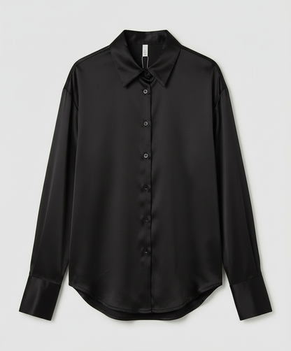 Damen Seidenbluse Elegantes Design Vintage Look