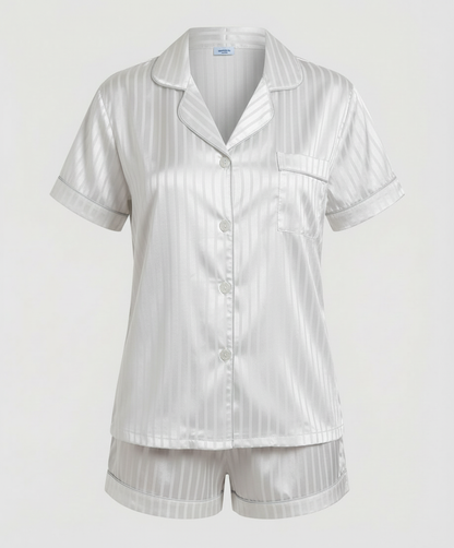 Damen Satin Pyjama Set Komfort