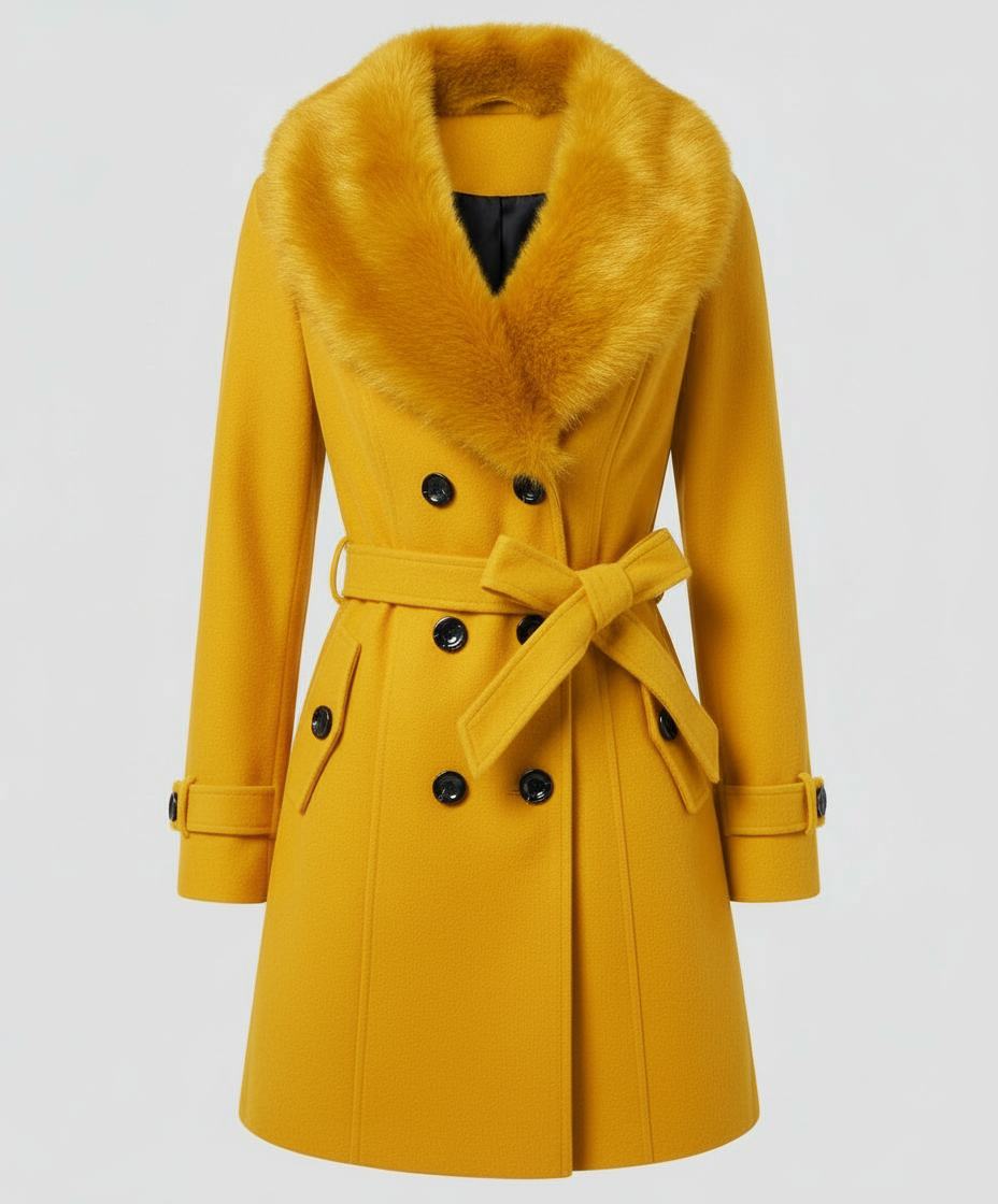 Damen Pelzmantel Elegantes Design