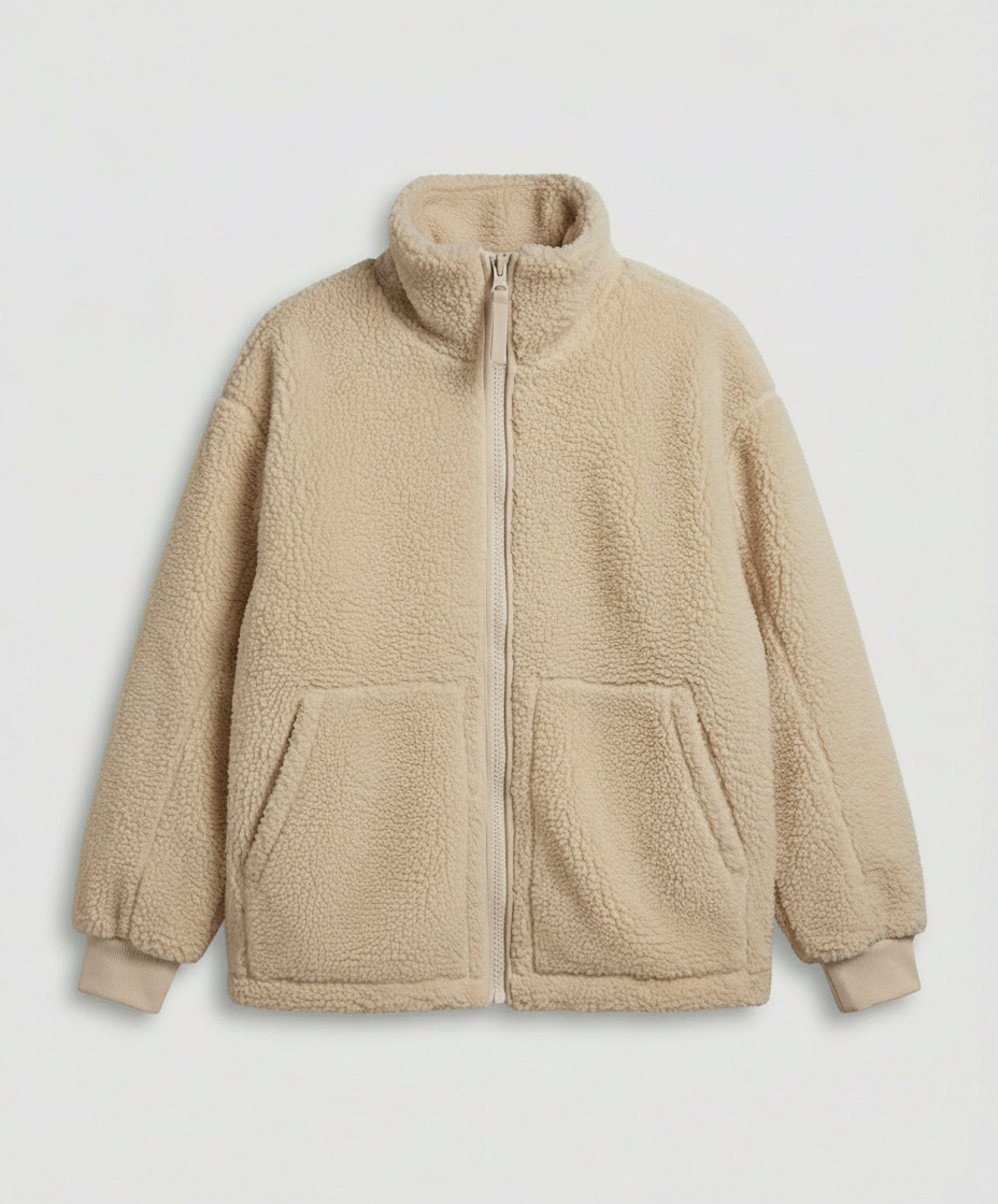 Herren Oversized Fleecejacke Warm wird zu: Herren Fleecejacke