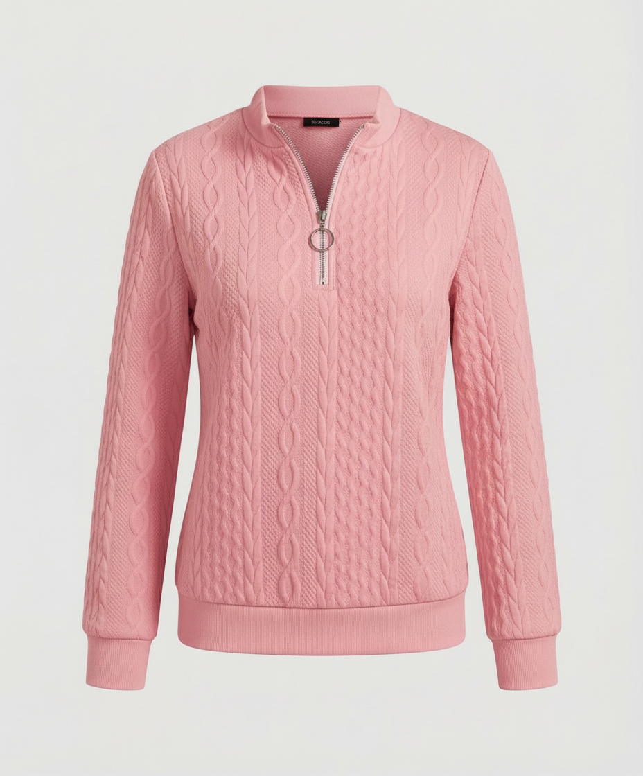 Damen Strickpullover Casual Baumwolle Beige