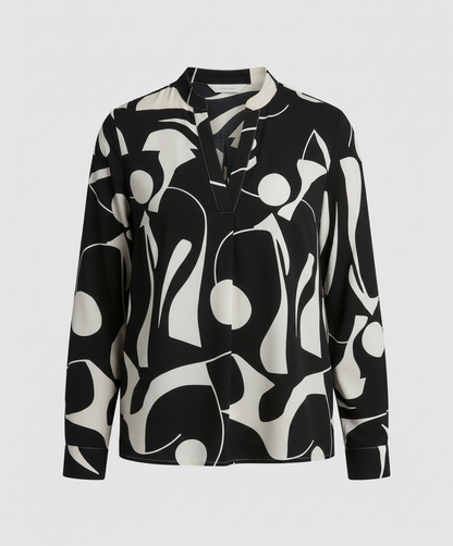 Damen Bluse Komfortbauschleife Weiß
