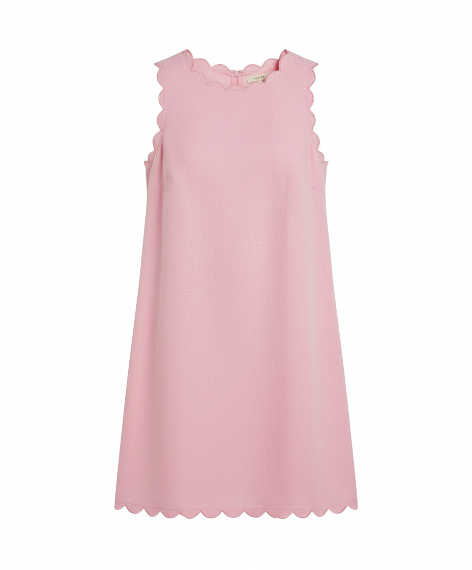 Damen Sommerkleid Leicht Baumwolle Pastellfarben