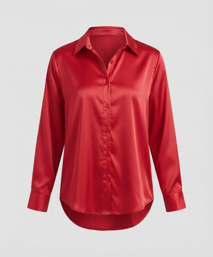 Herren Langarmhemd Elegantes Baumwolle Weiß
