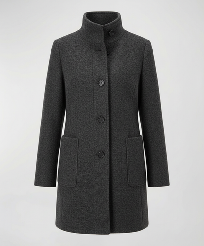 Damen Vintage Wollmantel Elegantes Design