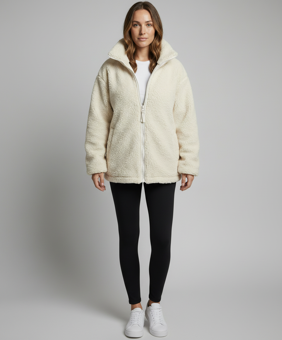 Herren Oversized Fleecejacke Warm wird zu: Herren Fleecejacke