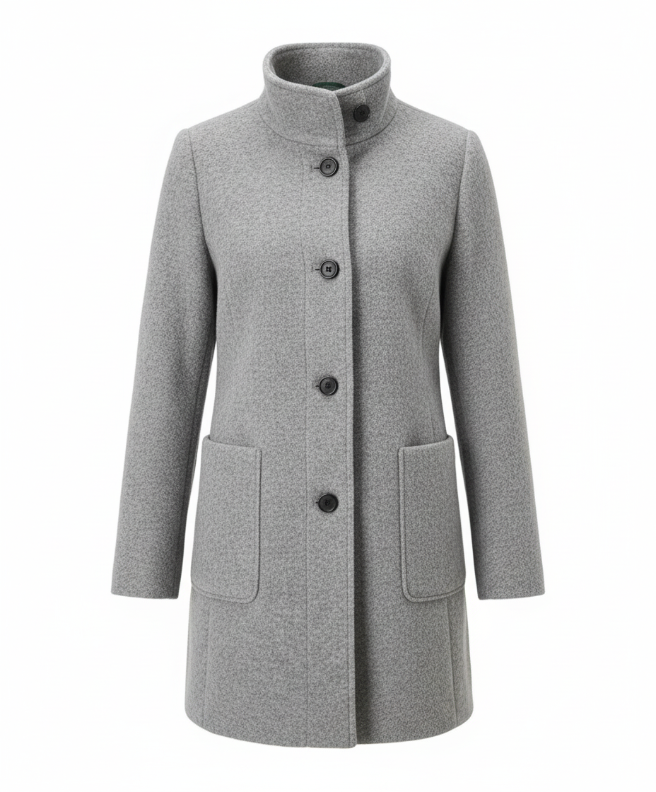 Damen Vintage Wollmantel Elegantes Design