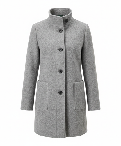 Damen Vintage Wollmantel Elegantes Design