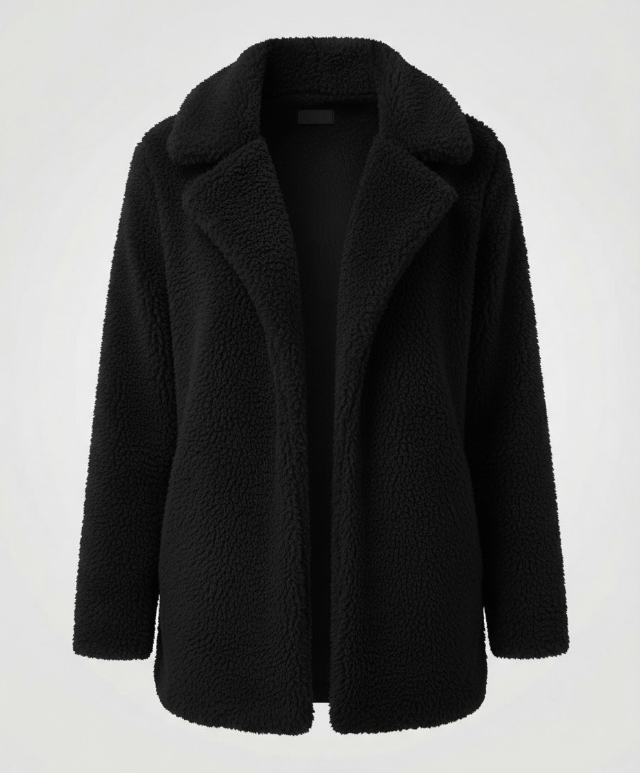 Damen Fleece Mantel Warm