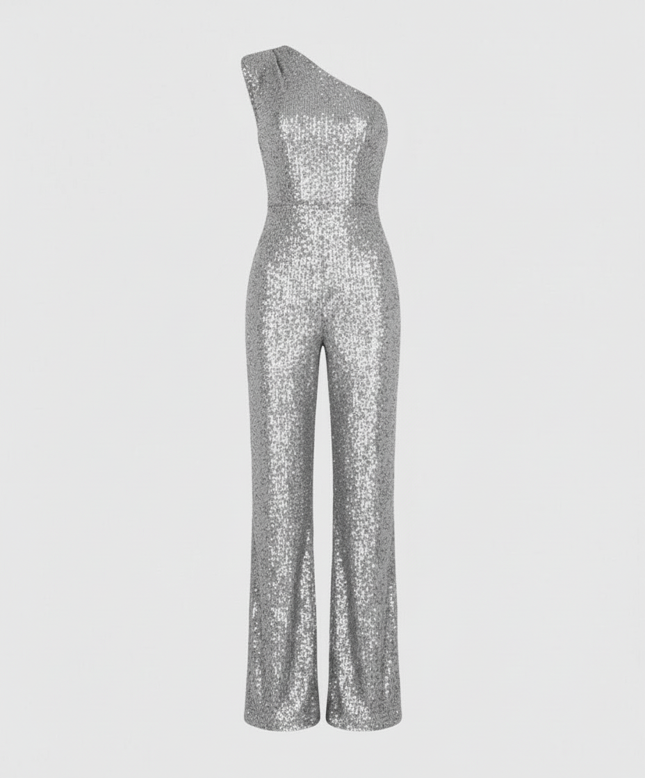 Eveloria Damen Pailletten Jumpsuit