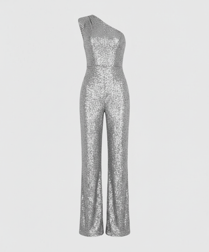 Eveloria Damen Pailletten Jumpsuit