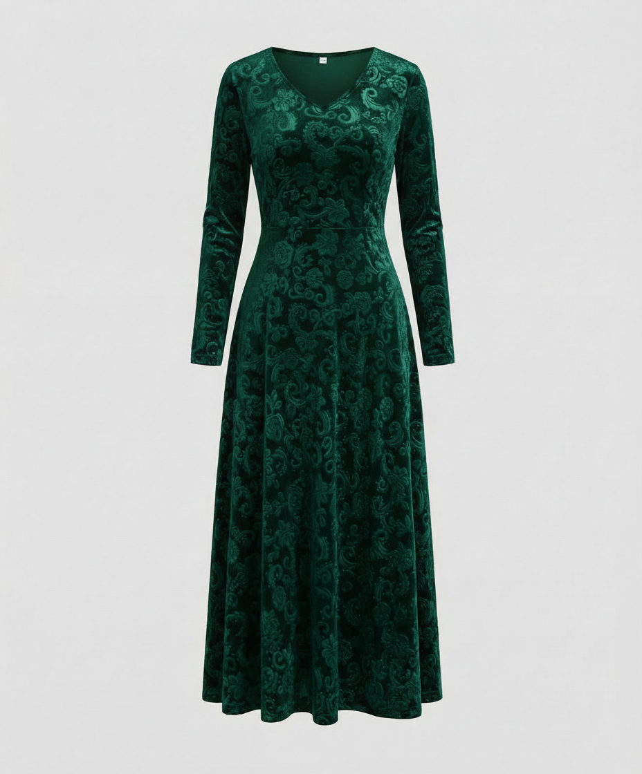 Figurschmeichelndes Damenkleid A-Linie