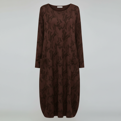 Damen Winterkleid Elegant Druck Komfortabel