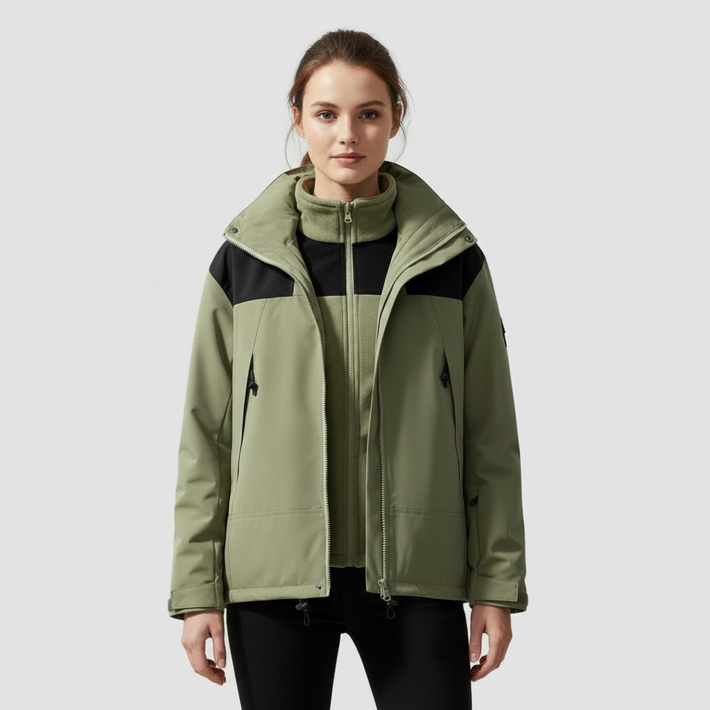 Damen 3-in-1 Fleece Winterjacke Komfort - Eveloria