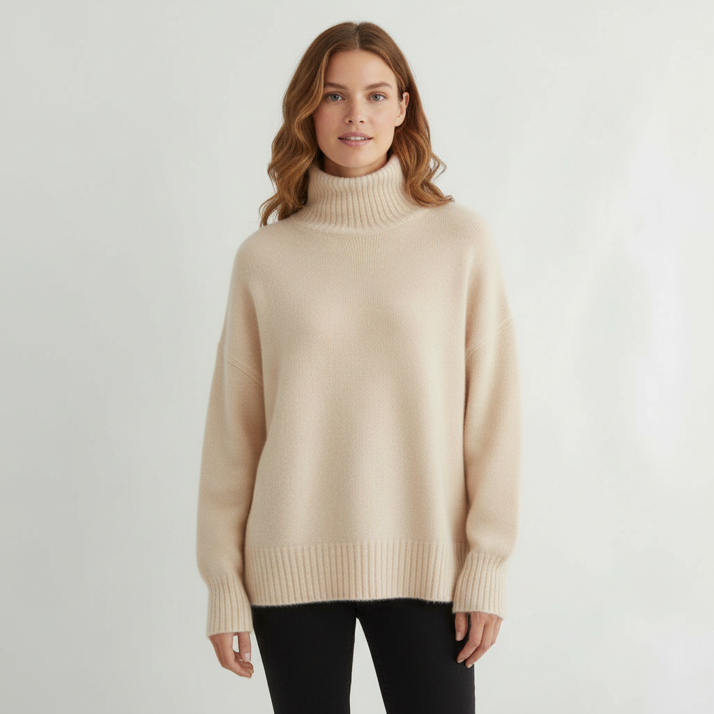 Damen Rollkragenpullover Komfort - Eveloria
