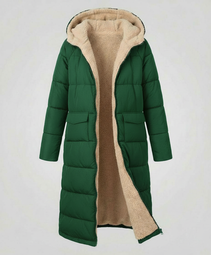 Damen Pufferjacke Wendbar Lang