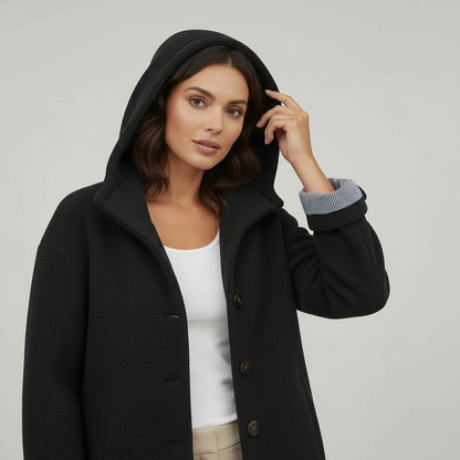 Damen Wintermantel Fleece Lang Komfort