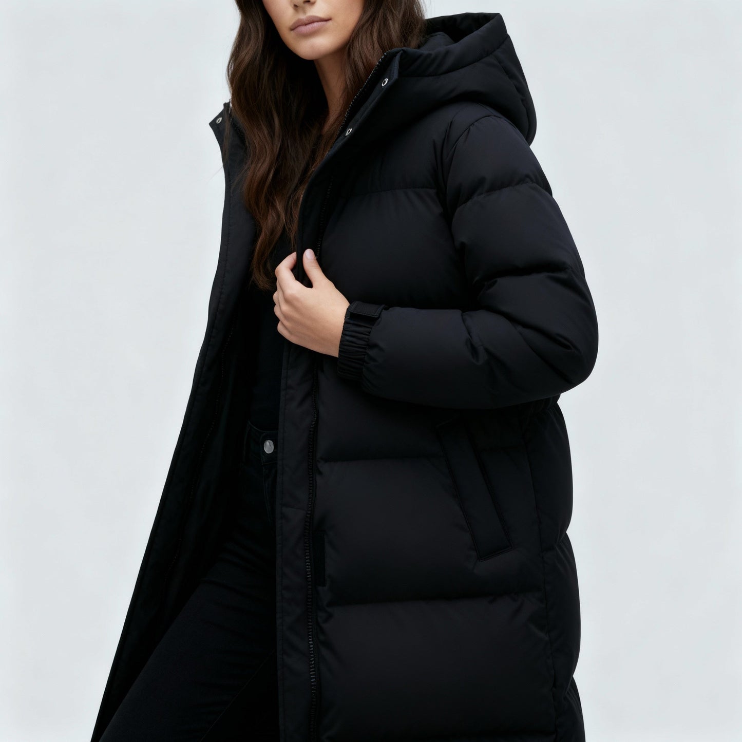 Damen Winterjacke Lang Winddicht