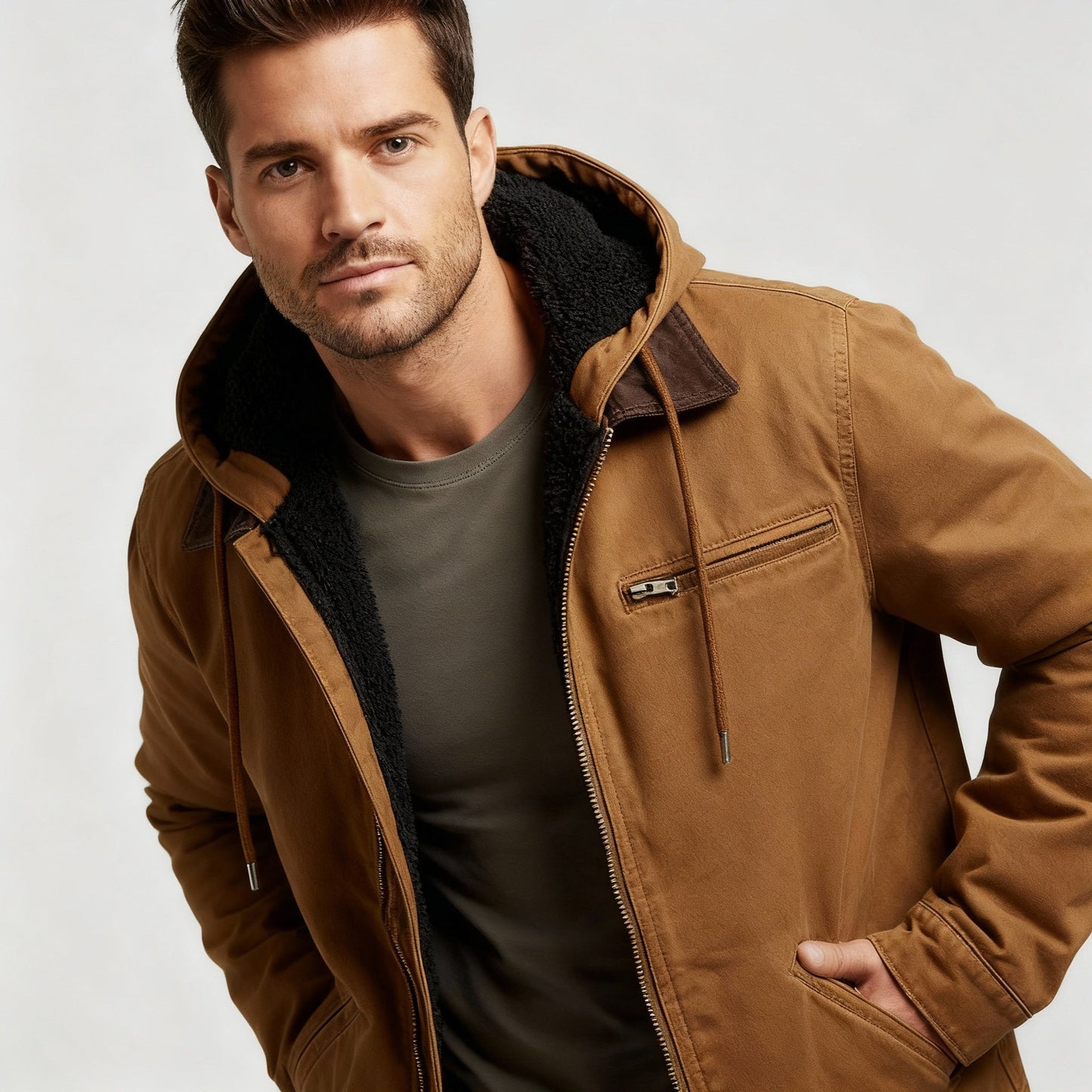 Wasserdichte Winterparka Damen Herren Polyester Jacke Mit Kapuze