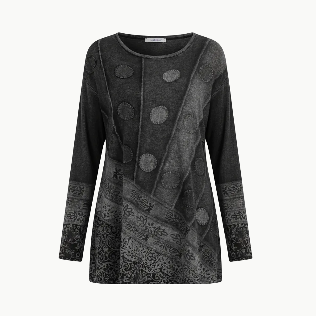 Bunte Damen Tunika aus Baumwolle Vintage Look