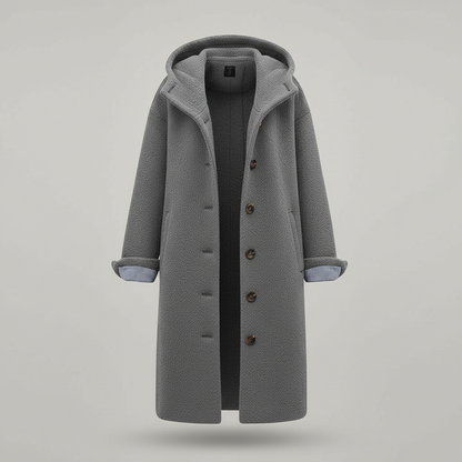 Damen Wintermantel Fleece Lang Komfort
