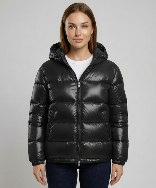 Damen Daunenjacke Leicht Warm Schwarz - Eveloria