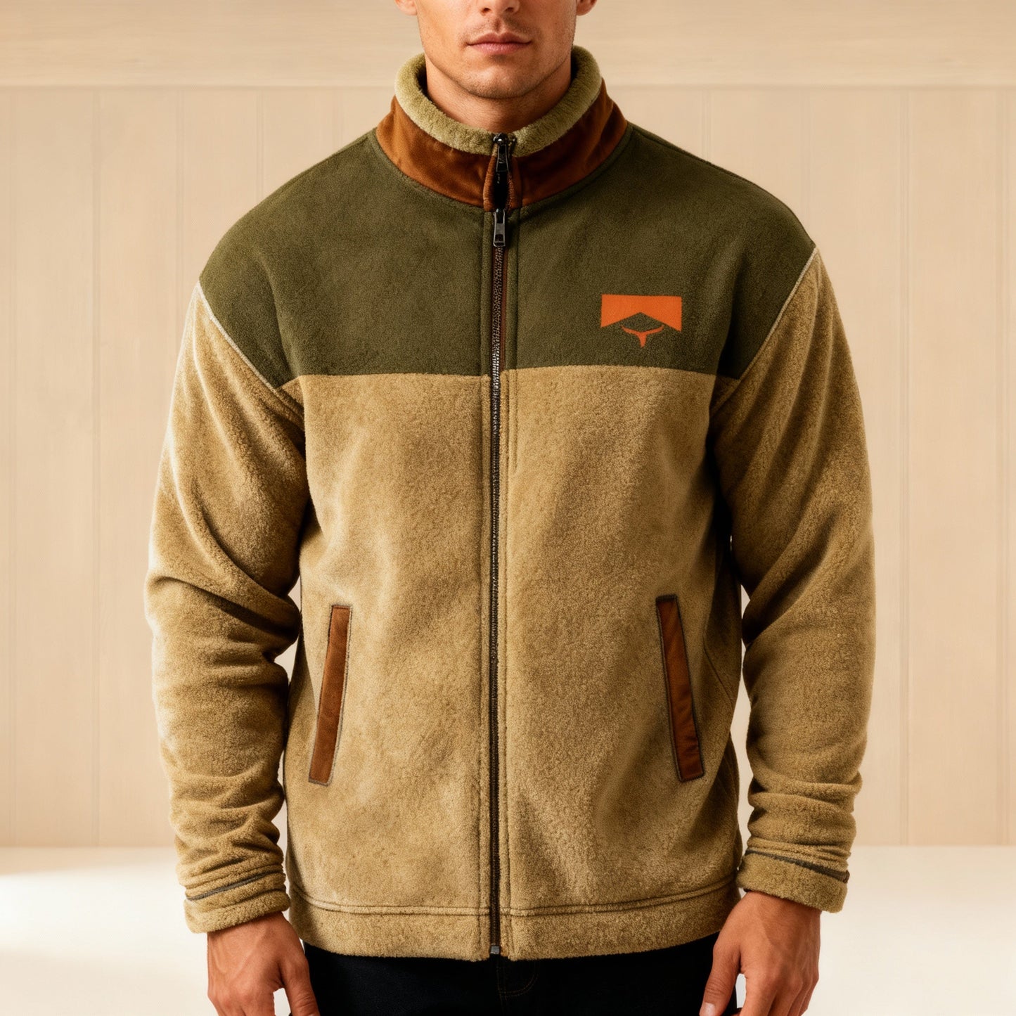 Herren Fleecejacke Leicht Warm 3D-Print