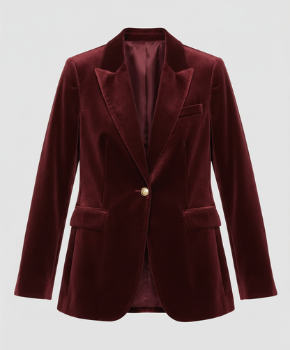 Damen Samt Blazer Elegantes Design