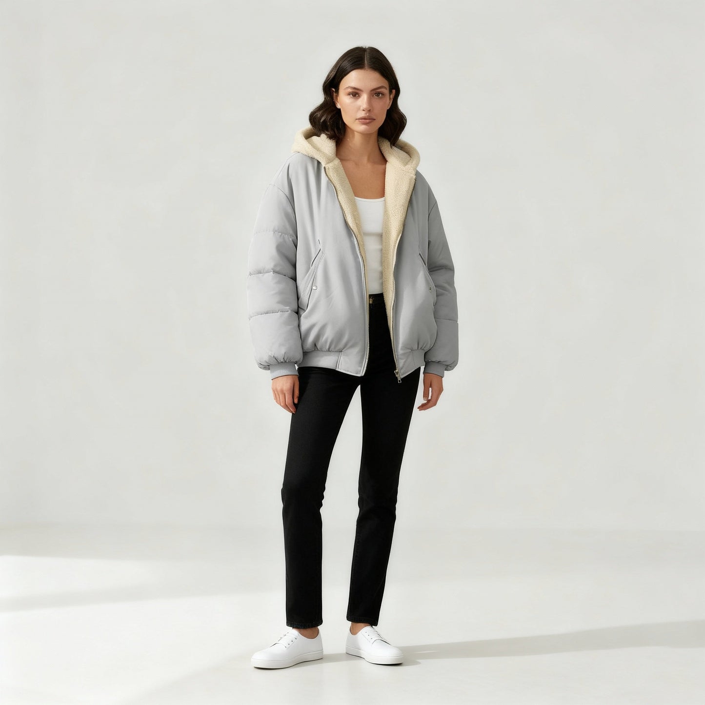 Damen Oversized Winterjacke Komfort