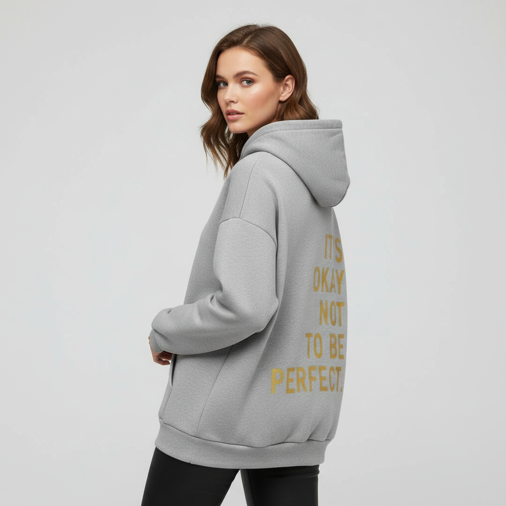 Damen Langärmeliger Hoodie Baumwolle Komfortabel Schwarz - Eveloria