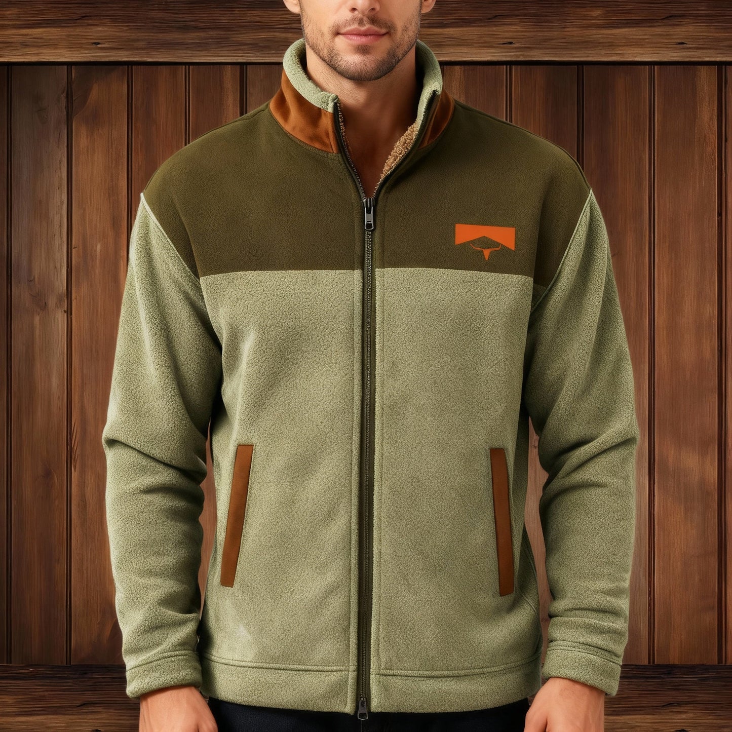 Herren Fleecejacke Leicht Warm 3D-Print Schwarz - Eveloria