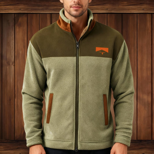 Herren Fleecejacke Leicht Warm 3D-Print Schwarz - Eveloria