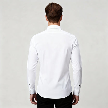 Herren Slim Fit Hemd Bügelfrei Stretch