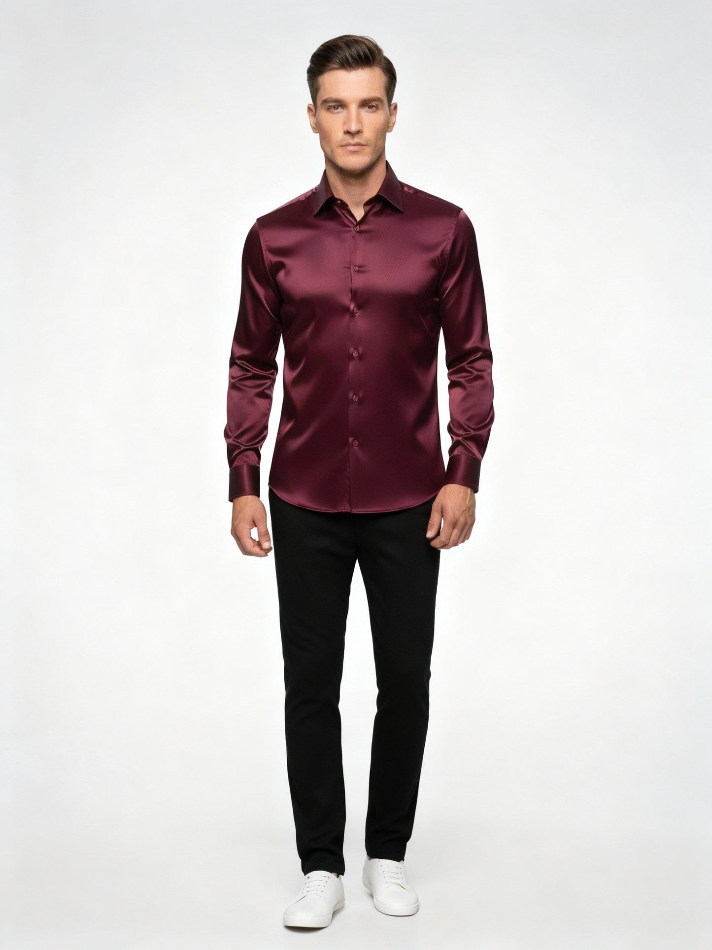 Herren Seidenhemd Elegant