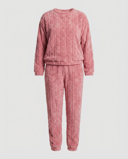 Damen Fleece Pyjama Set Kuschelig