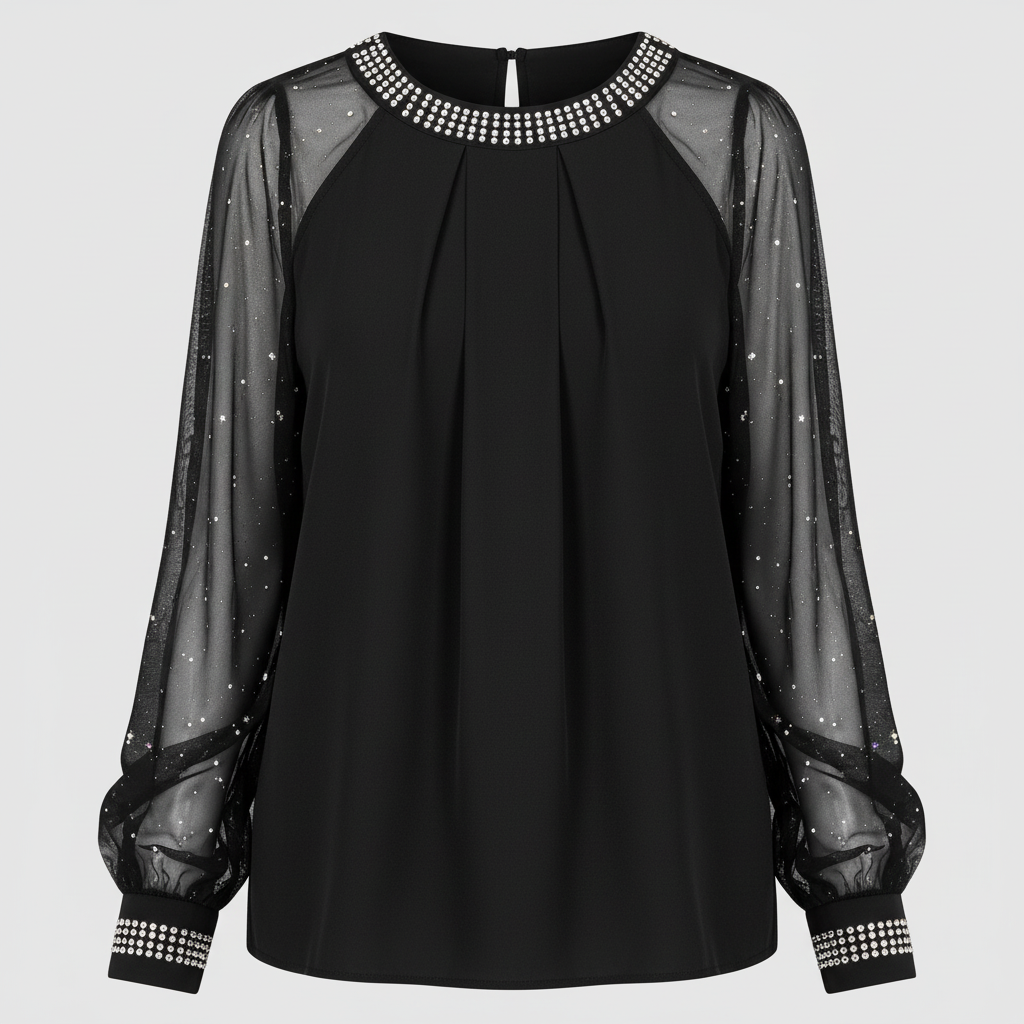 Damen Mesh- mit Pailletten