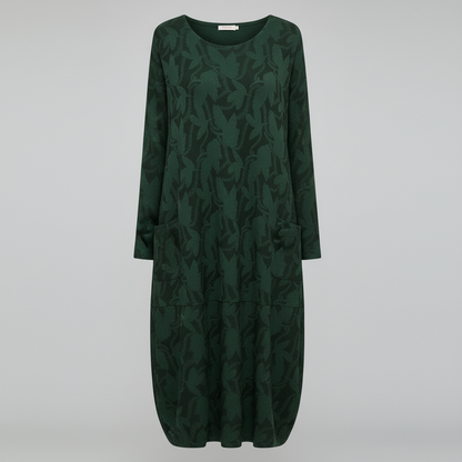 Damen Winterkleid Elegant Druck Komfortabel