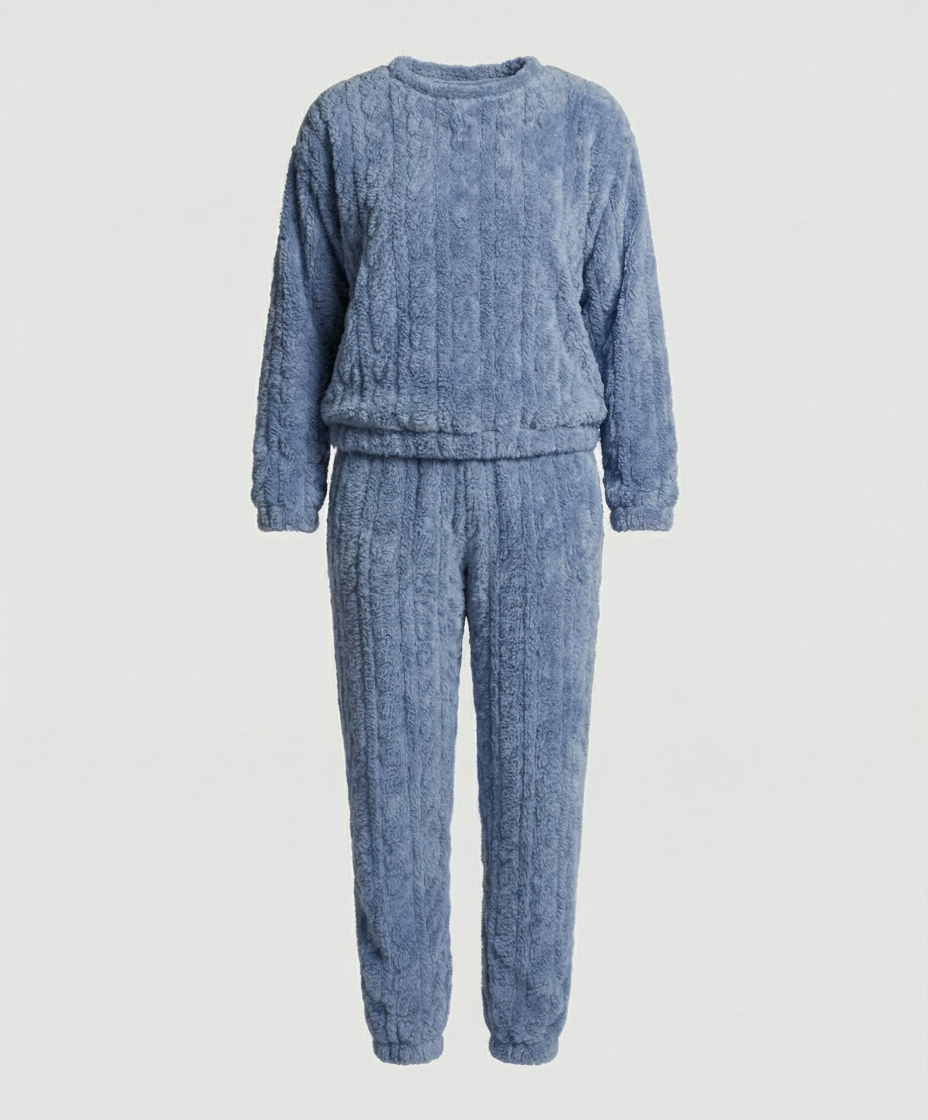 Damen Fleece Pyjama Set Kuschelig