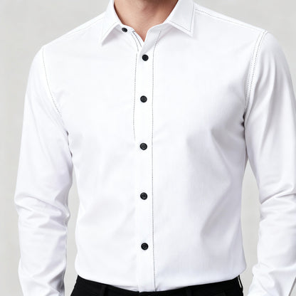 Herren Slim Fit Hemd Bügelfrei Stretch