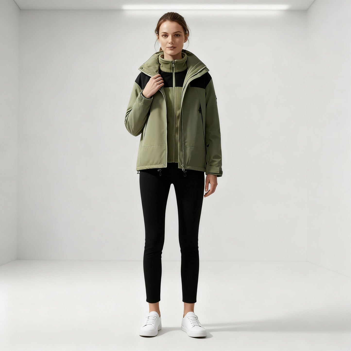 Damen 3-in-1 Fleece Winterjacke Komfort