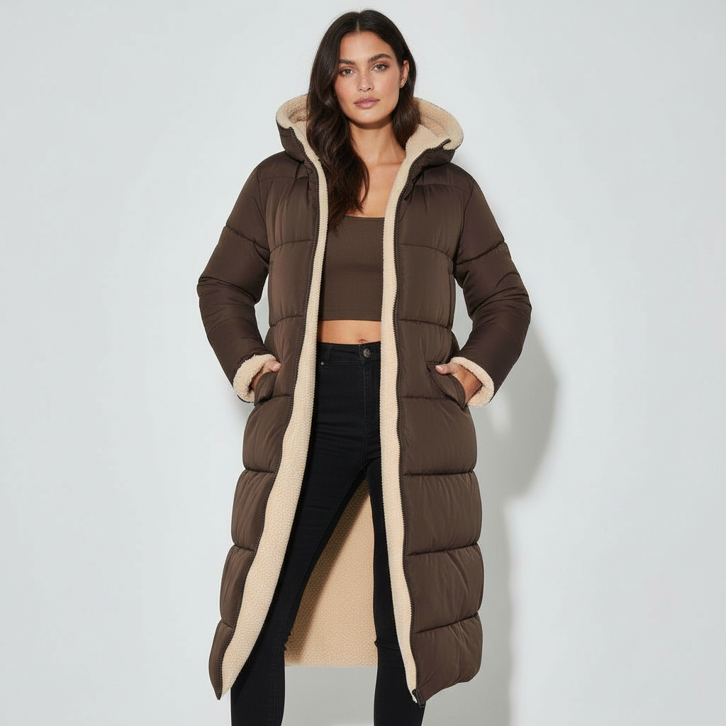 Umkehrbare Damen Winterjacke Komfort - Eveloria