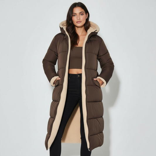 Umkehrbare Damen Winterjacke Komfort - Eveloria