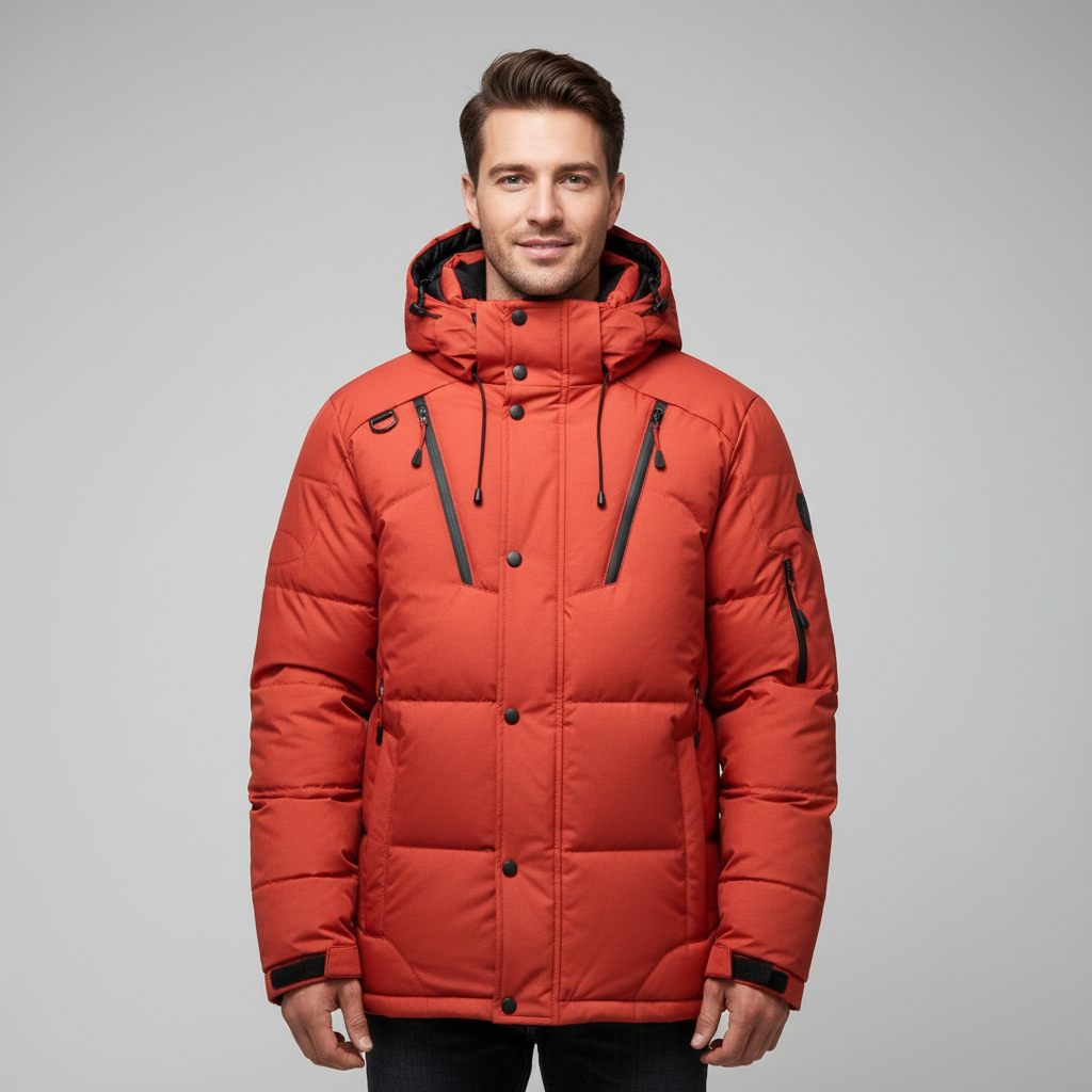 Damen Daunenjacke Füllung Schwarz - Eveloria