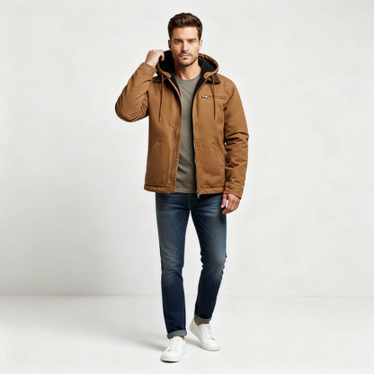 Wasserdichte Winterparka Damen Herren Polyester Jacke Mit Kapuze