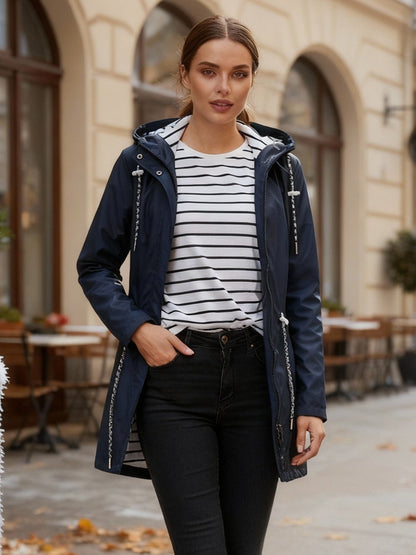 Eveloria Damen Lange Wasserfeste Jacke Vielseitig