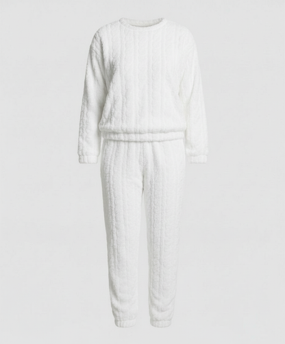Damen Fleece Pyjama Set Kuschelig