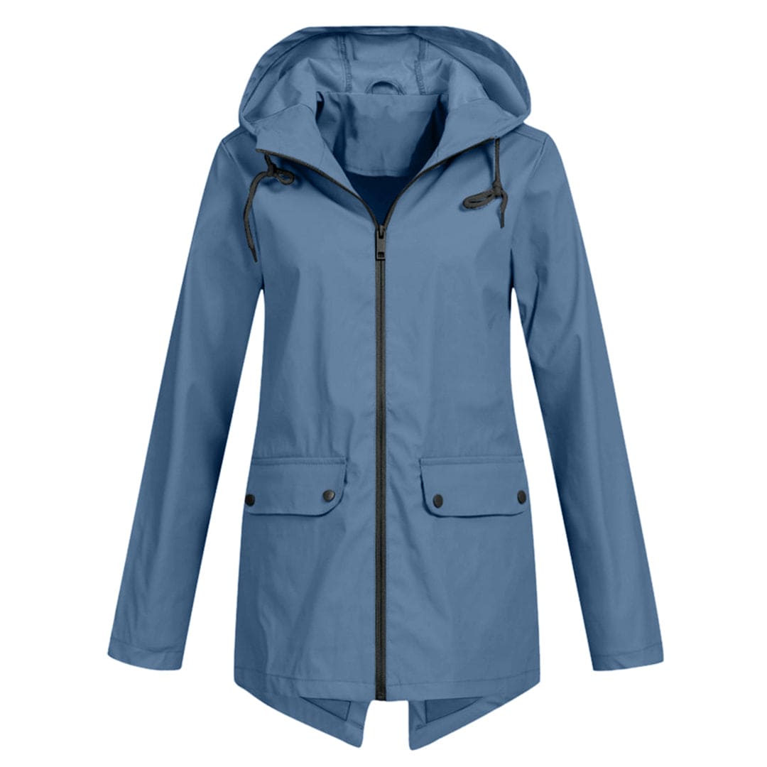 Damen Steppjacke Mit Kapuze Reißverschluss