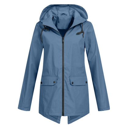 Damen Winterjacke mit Kapuze Reißverschluss